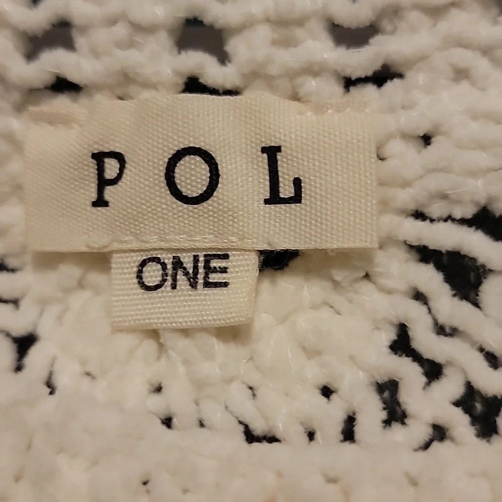 POL Cream Crochet Crew Neck Sweater NWOT - Picture 4 of 6
